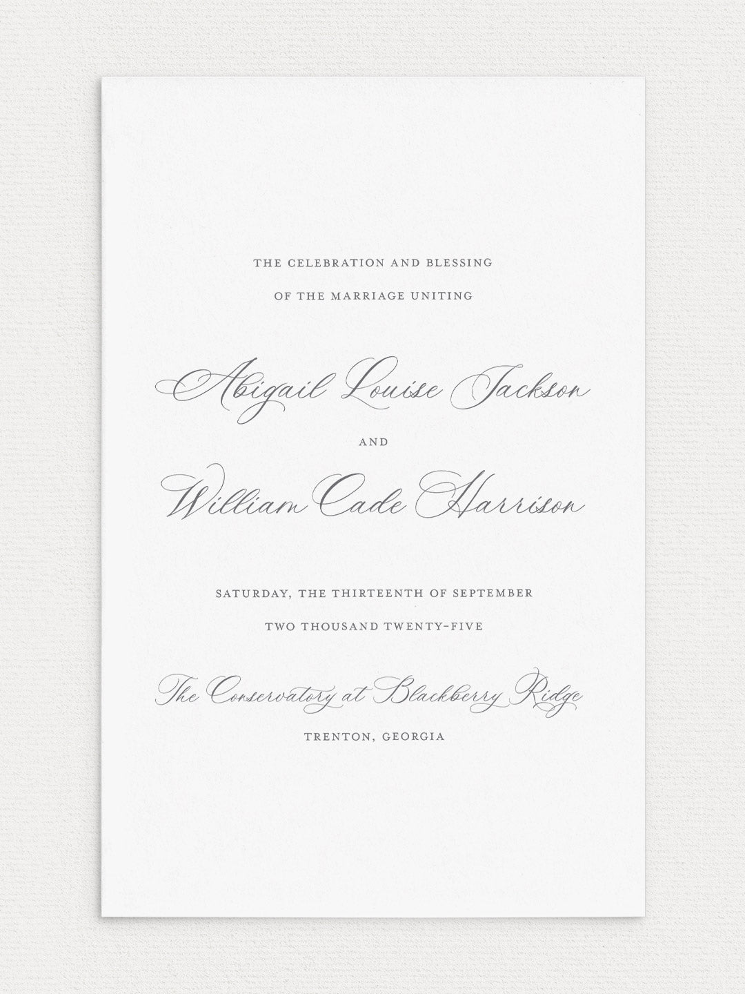 Abigail Folded Ceremony Program