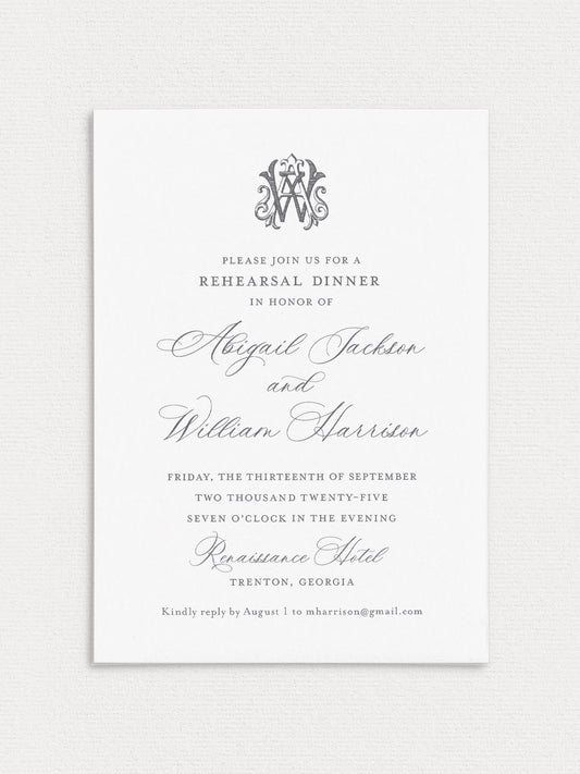 Abigail Rehearsal Dinner Invitation