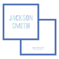Chalkboard Letters Blue Calling Card
