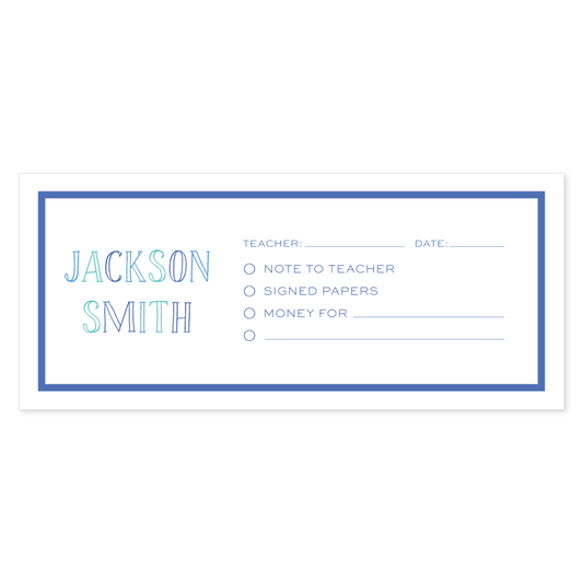 Chalkboard Blue School Communication Envelopes