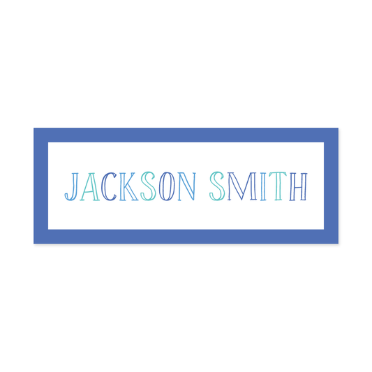 Chalkboard Blue School Supplies Stickers