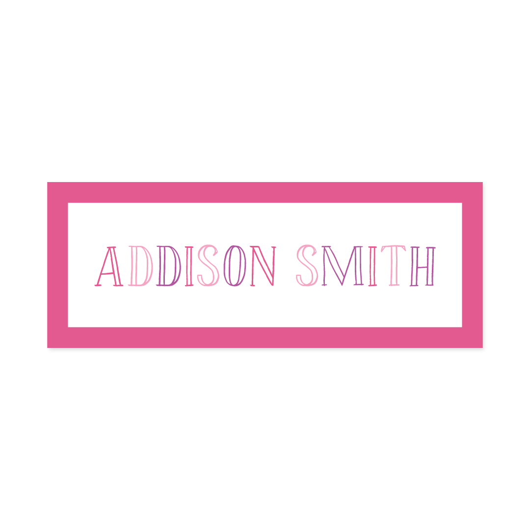 Chalkboard Pink School Supplies Stickers