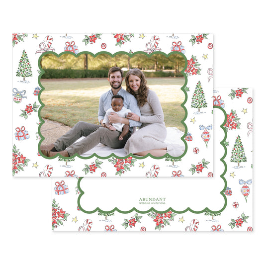 Christmas Toile Frame Landscape