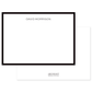 Elegant personalized flat notecard featuring a bold black border and minimalist typography, perfect for timeless stationery needs.