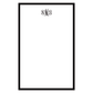 Elegant notepad featuring a classic black border and personalized monogram initials at the top, ideal for timeless stationery needs.