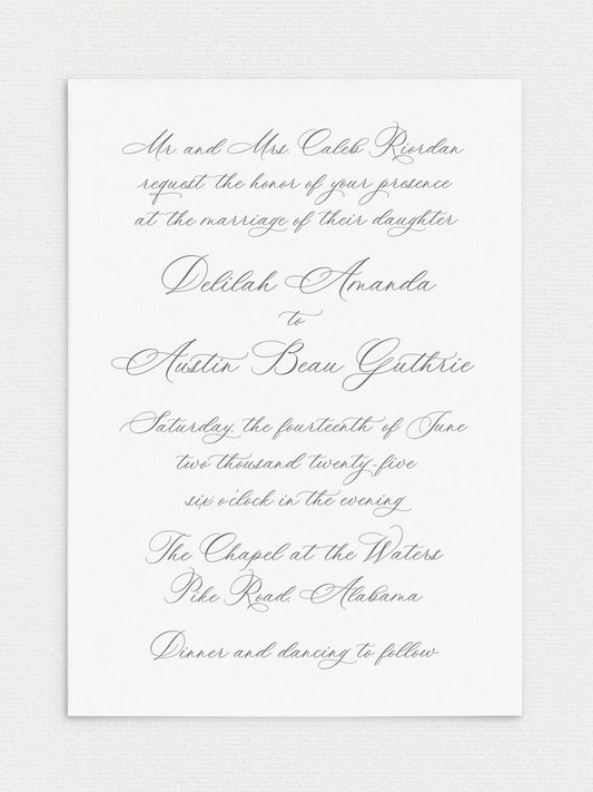 Delilah Wedding Invitation