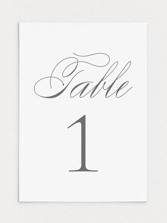 Elizabeth Table Numbers