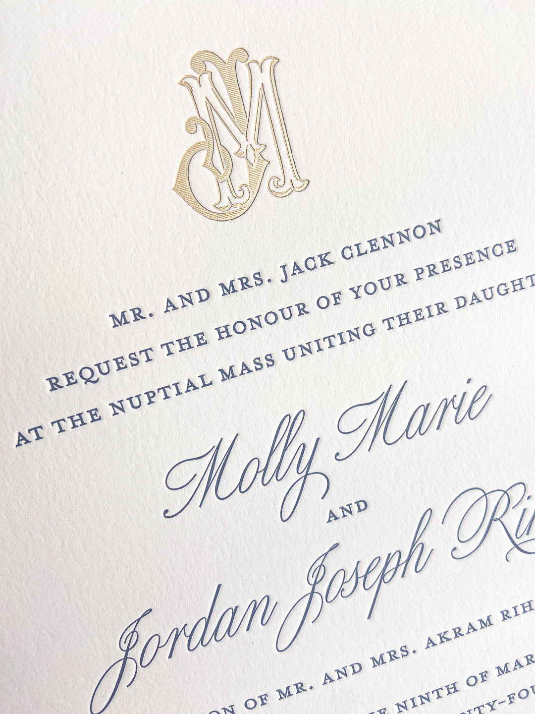 Gold Foil Monogram