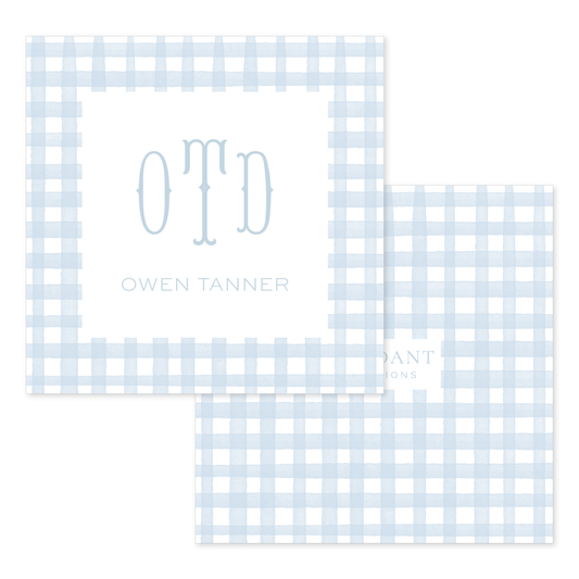 Gingham Blue Calling Card