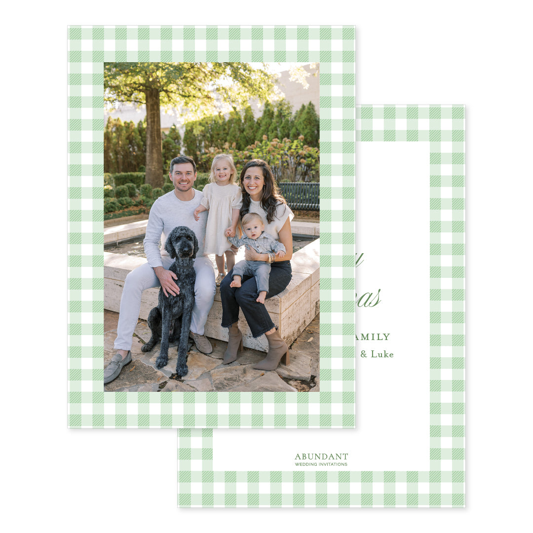 Gingham Green Frame