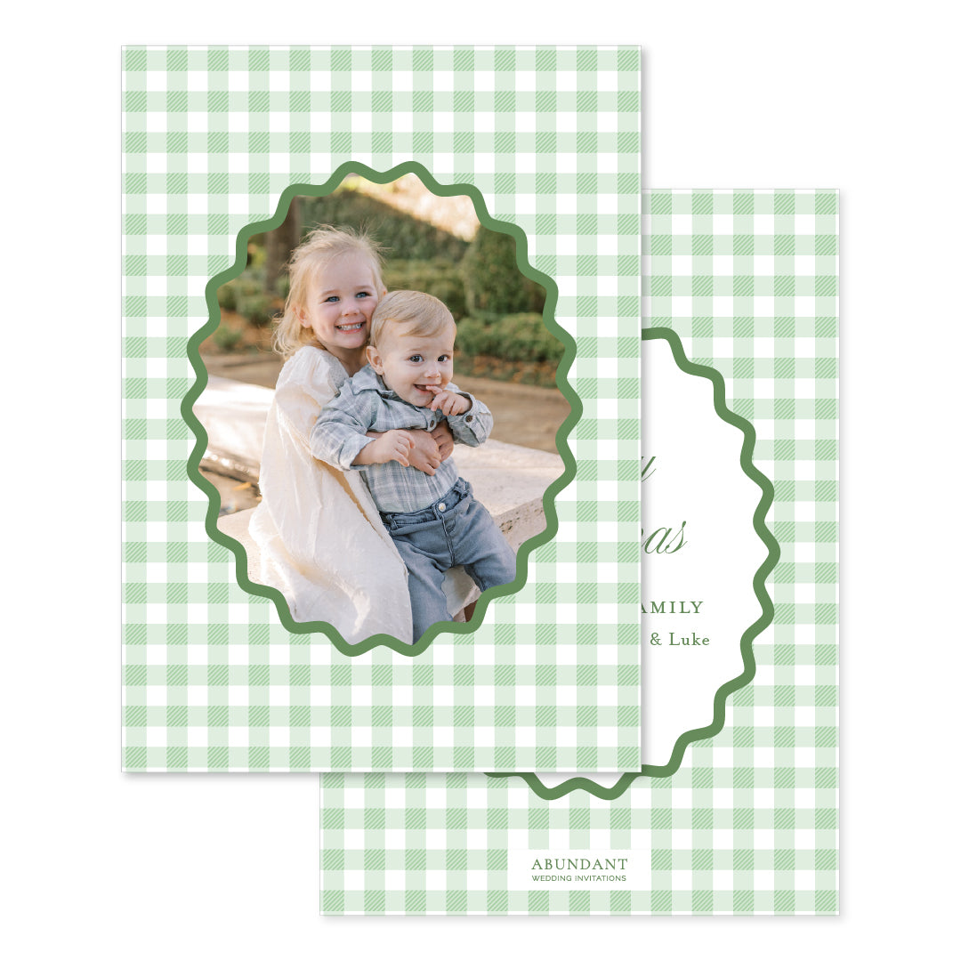 Gingham Green Ric Rac