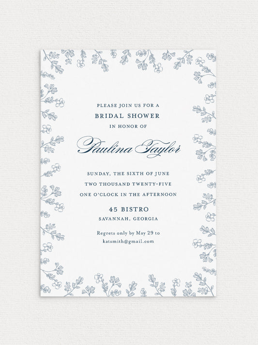 Greenery Shower Invitation