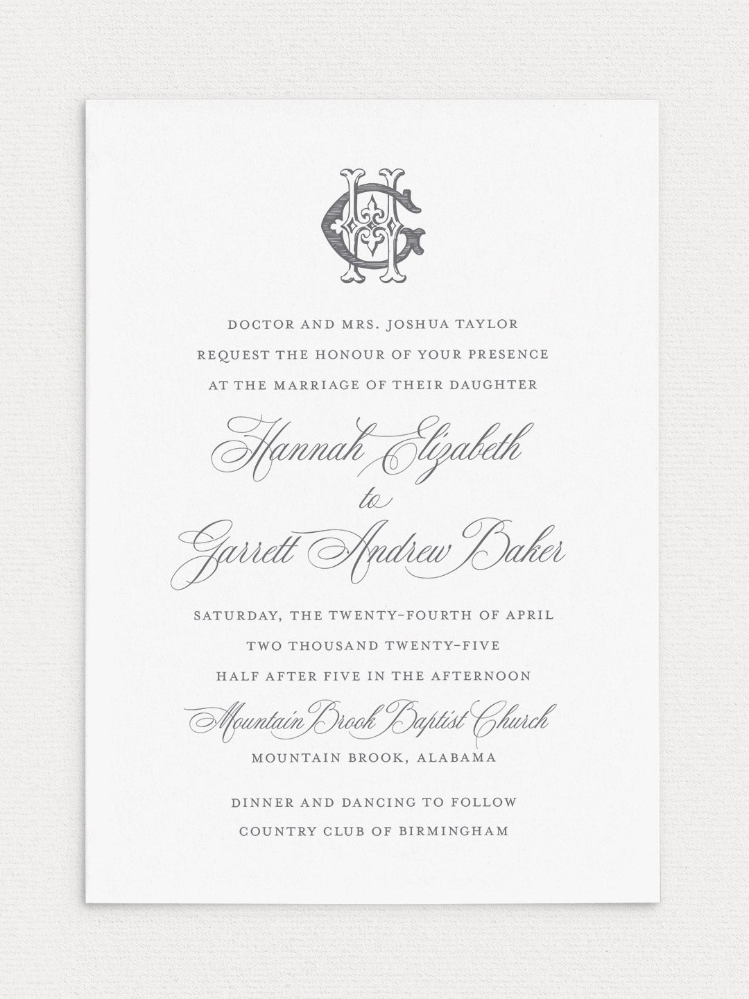 Hannah Wedding Invitation