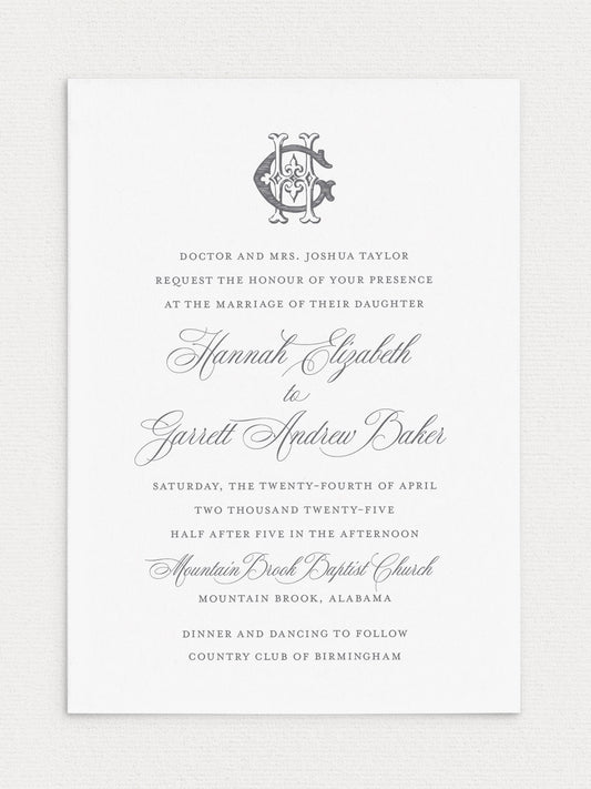 Hannah Wedding Invitation