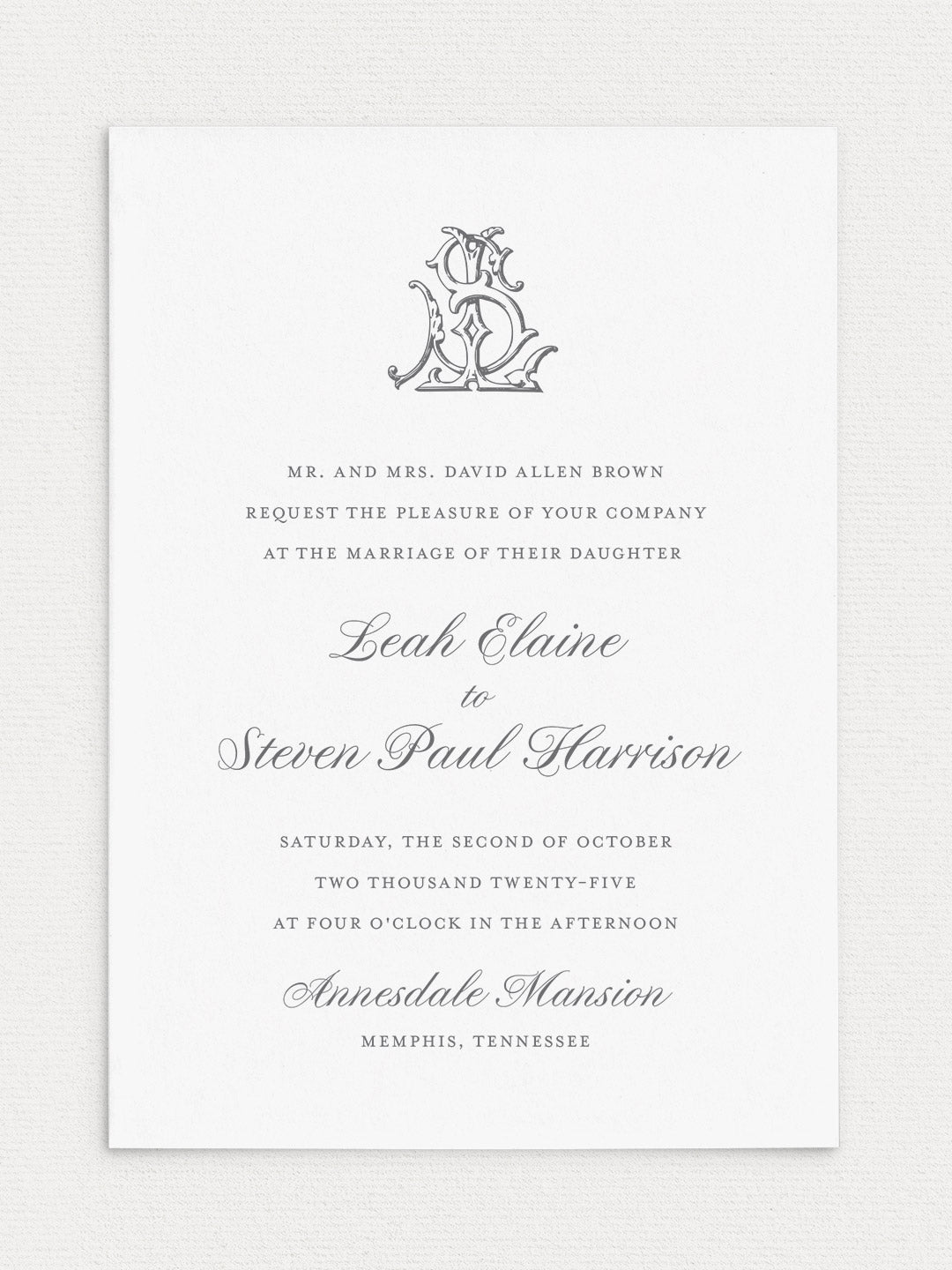 Leah Wedding Invitation