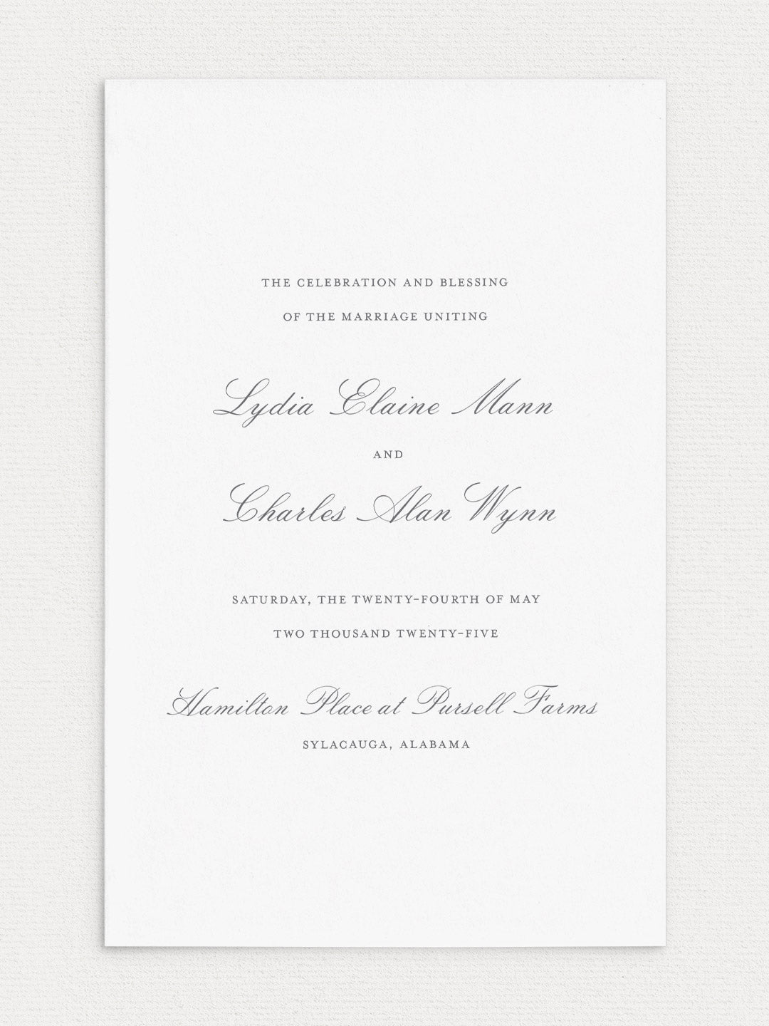 Lydia Folded Ceremony Program