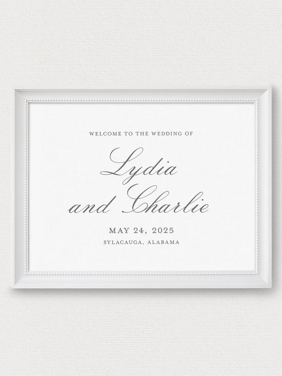Lydia Welcome Sign – Abundant Wedding Invitations