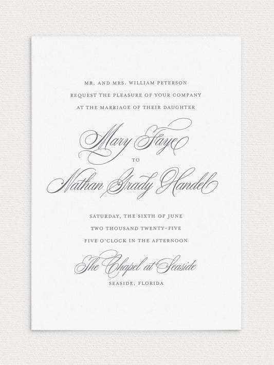 Mary Wedding Invitation