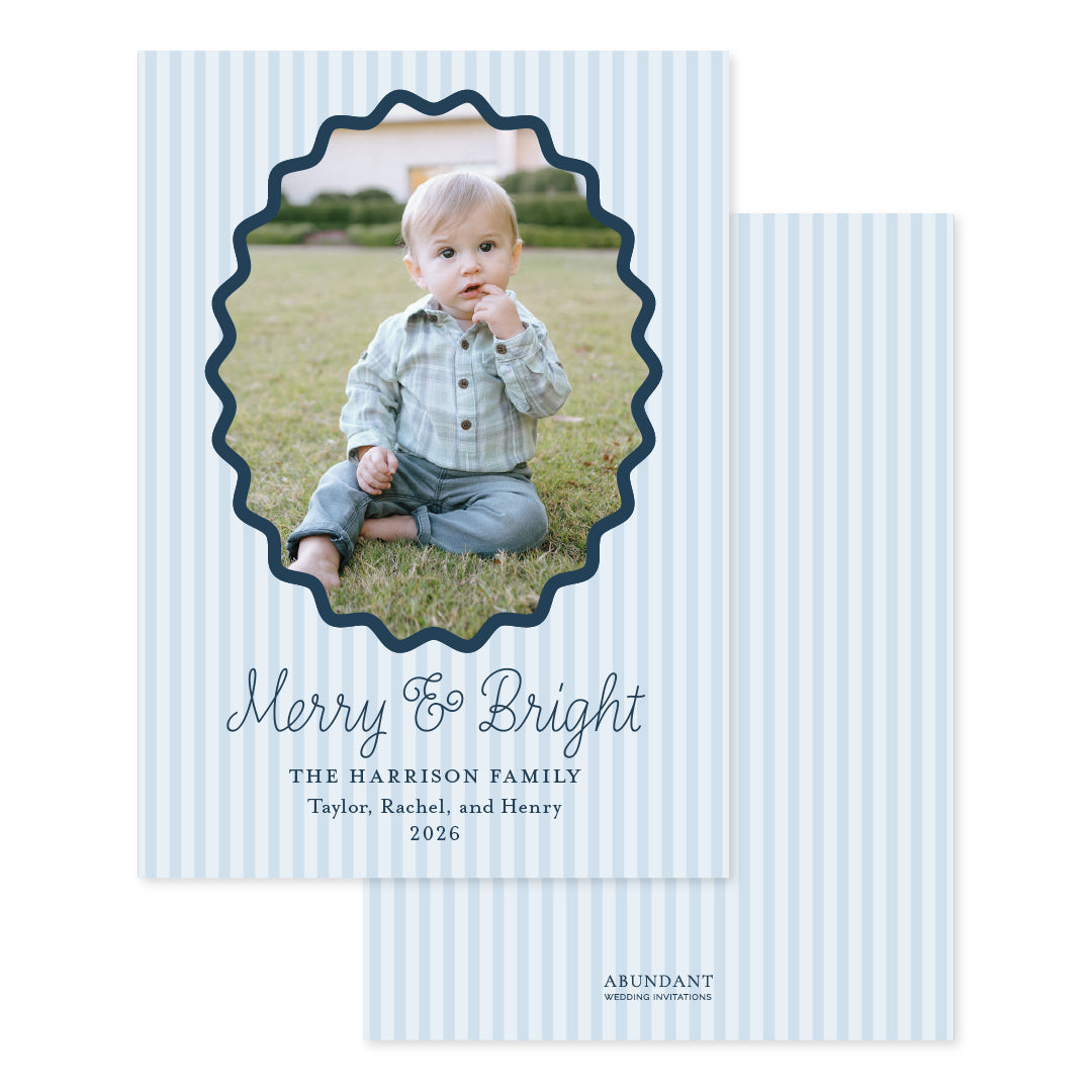 Merry and Bright Stripe Blue