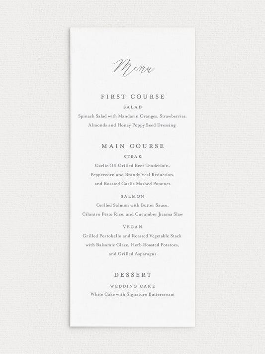 Miriam Menu