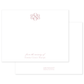 Elegant pink monogram notecard with personalized nursery text on high-quality white stationery, reflecting timeless and classic style.