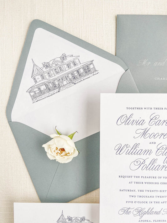 Venue Illustration Envelope Liners