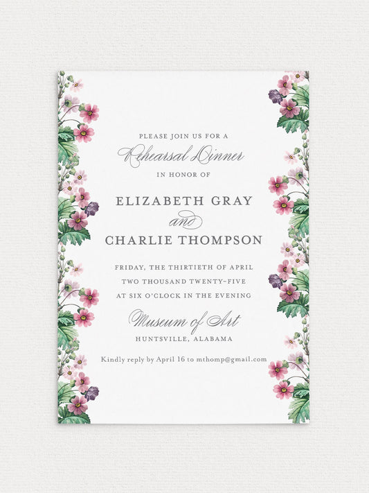 Primrose Rehearsal Dinner Invitation