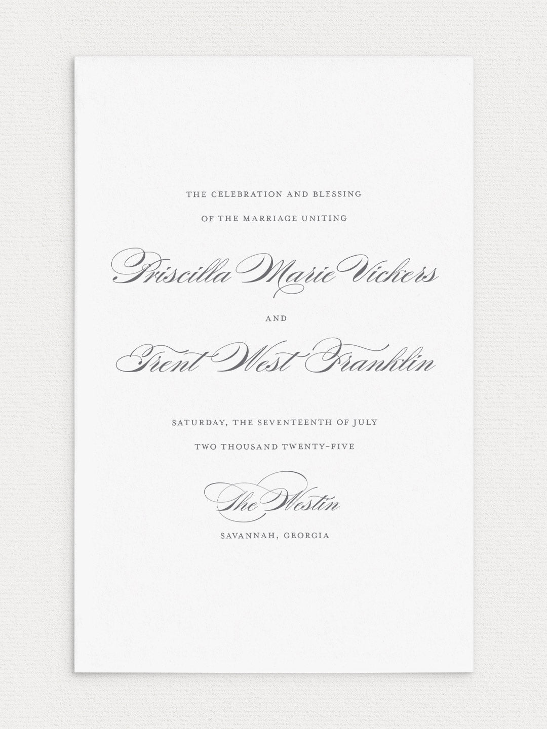 Priscilla Folded Ceremony Program – Abundant Wedding Invitations
