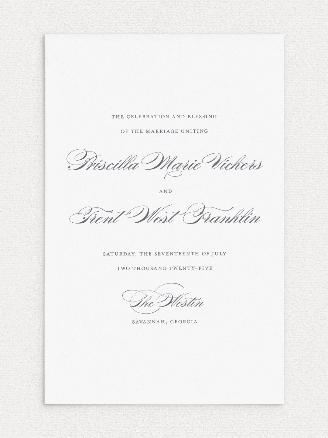 Priscilla Folded Ceremony Program