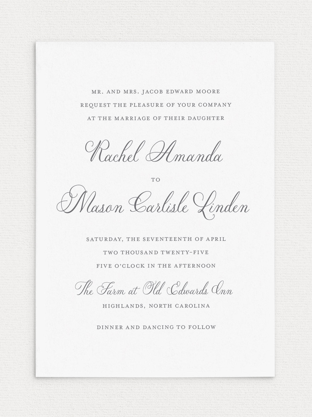 Rachel Wedding Invitation