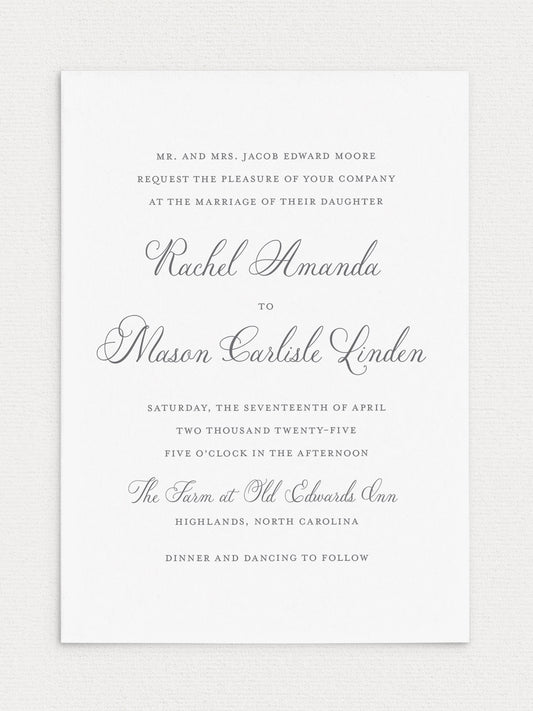 Rachel Wedding Invitation