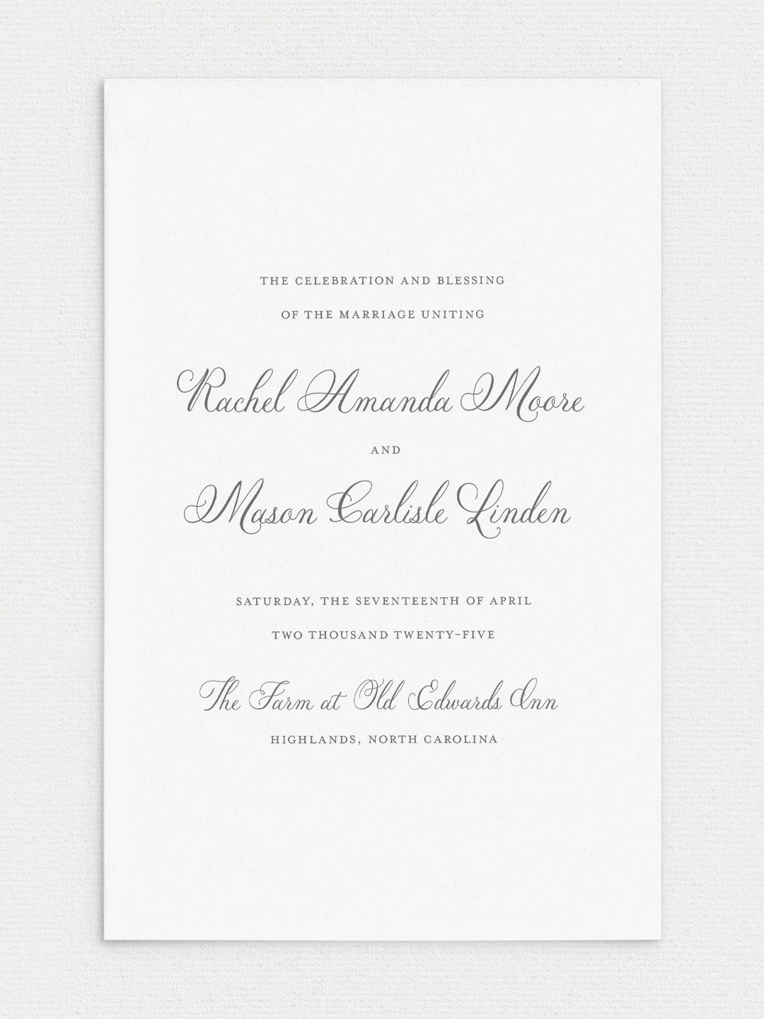 Rachel Folded Ceremony Program