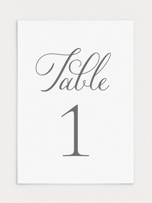 Rachel Table Numbers