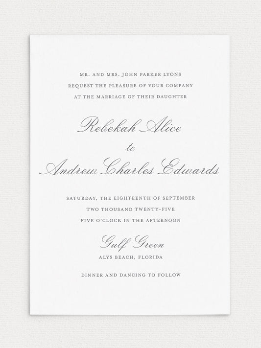 Rebekah Wedding Invitation