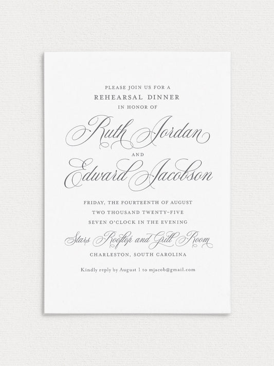 Ruth Rehearsal Dinner Invitation