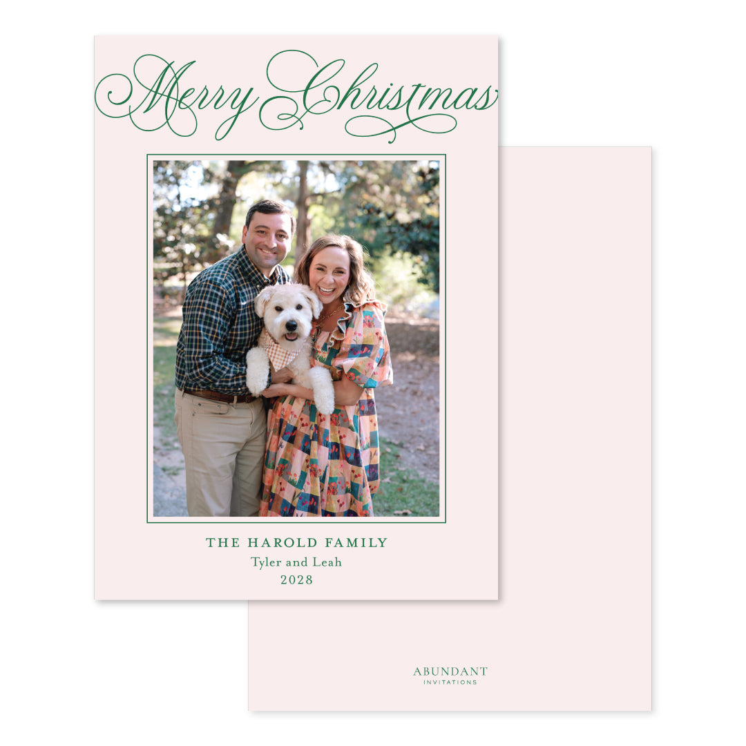 Christmas Script Pink
