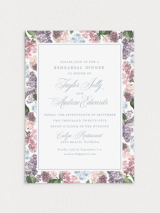 Soft Blooms Rehearsal Dinner Invitation