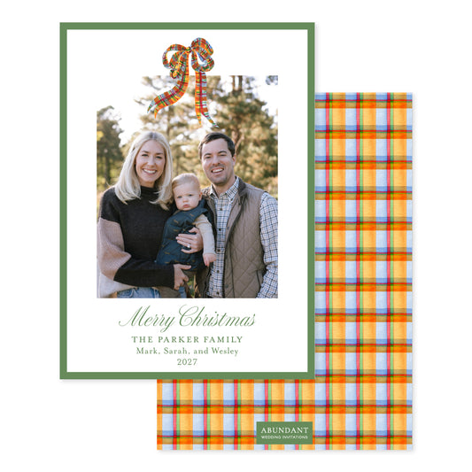 Tartan Bow Orange